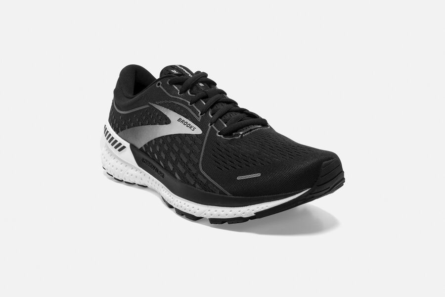 Adrenaline GTS 21 Road Brooks Running Shoes NZ Mens - Black/White - ZEAONG-476